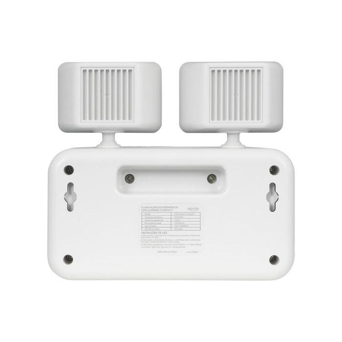 照明 Luz de Emergência LED 1200 Lúmens | 2 Faróis COMPACT