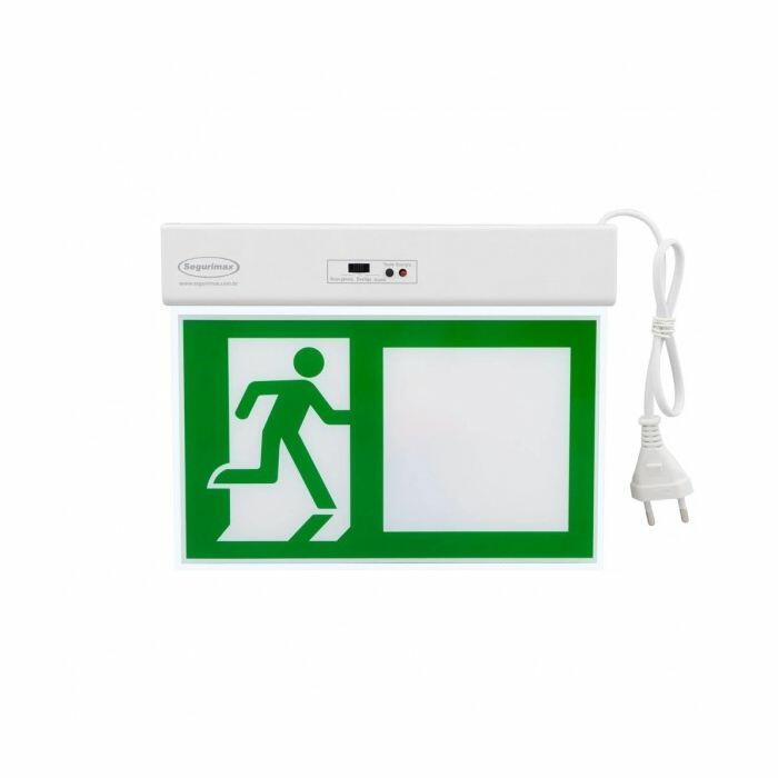 Placa de Rota de Fuga Autônoma 24x18 Verde com Adesivos