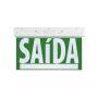 Placa de Saída de Emergência 50x25 Autônoma Verde com Adesivos
