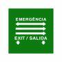 Placa de Saída de Emergência Autônoma 24x18 SLIM Verde com Adesivo thumbnail