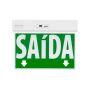 Placa de Saída de Emergência Autônoma 24x18 SLIM Verde com Adesivo thumbnail