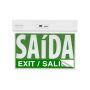 Placa de Saída de Emergência Autônoma 24x18 SLIM Verde com Adesivo thumbnail