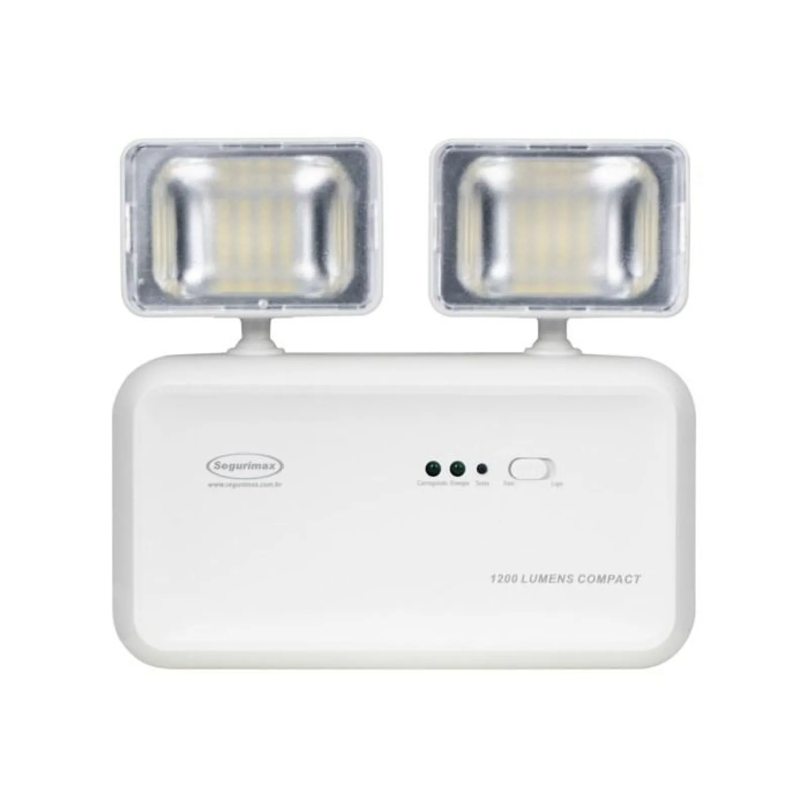 Luz de Emergência LED 1200 Lúmens | 2 Faróis COMPACT