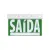 Placa de Saída de Emergência 50x25 Autônoma Verde com Adesivos Placa de Saída de Emergência 50x25 Autônoma Verde com Adesivos